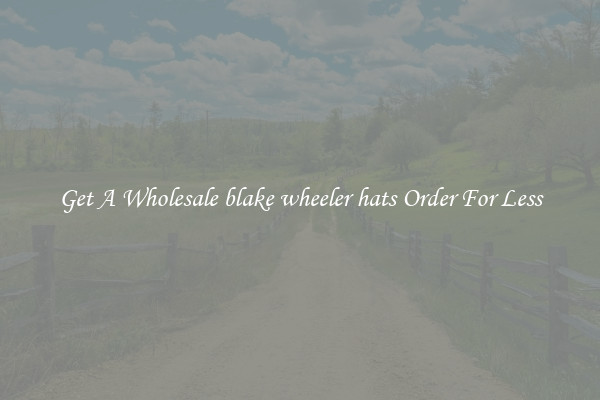 Get A Wholesale blake wheeler hats Order For Less