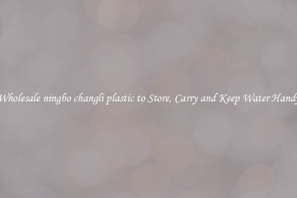 Wholesale ningbo changli plastic to Store, Carry and Keep Water Handy