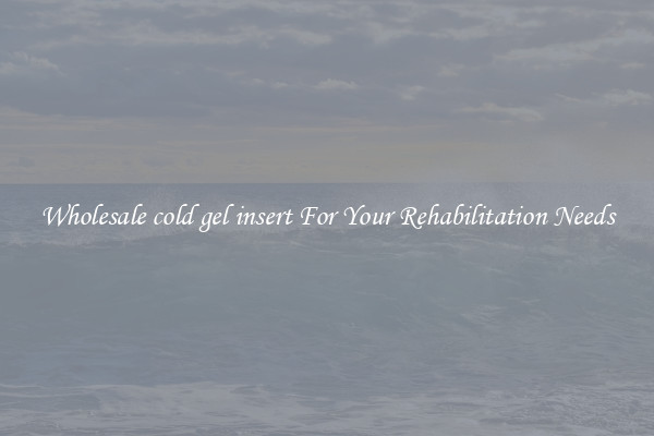 Wholesale cold gel insert For Your Rehabilitation Needs