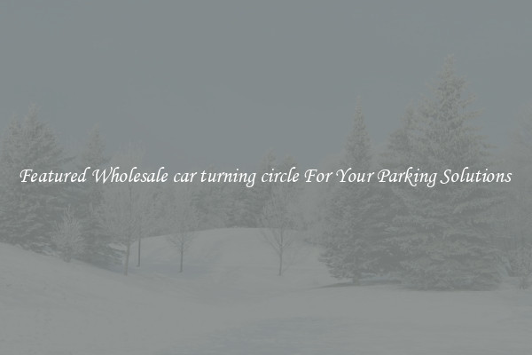 Featured Wholesale car turning circle For Your Parking Solutions 