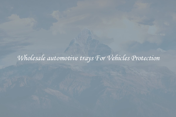 Wholesale automotive trays For Vehicles Protection