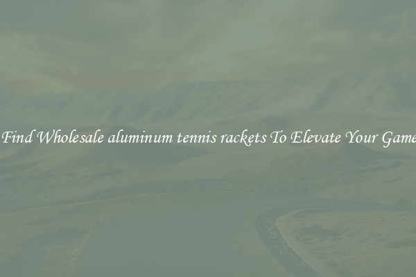 Find Wholesale aluminum tennis rackets To Elevate Your Game