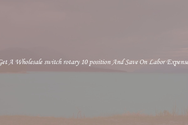 Get A Wholesale switch rotary 10 position And Save On Labor Expenses