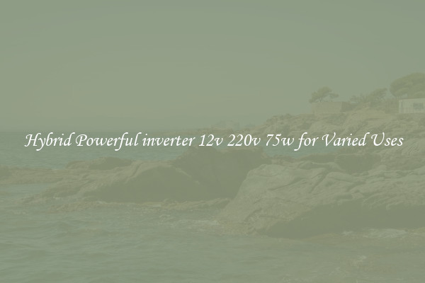 Hybrid Powerful inverter 12v 220v 75w for Varied Uses