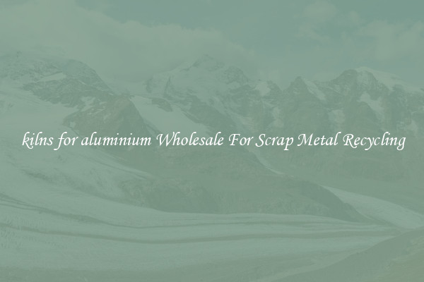 kilns for aluminium Wholesale For Scrap Metal Recycling