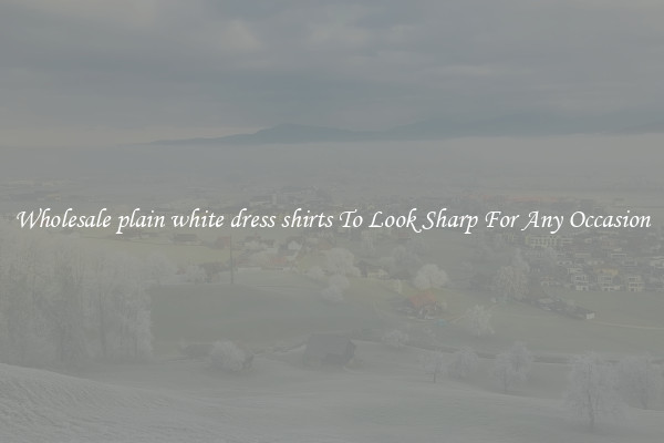 Wholesale plain white dress shirts To Look Sharp For Any Occasion