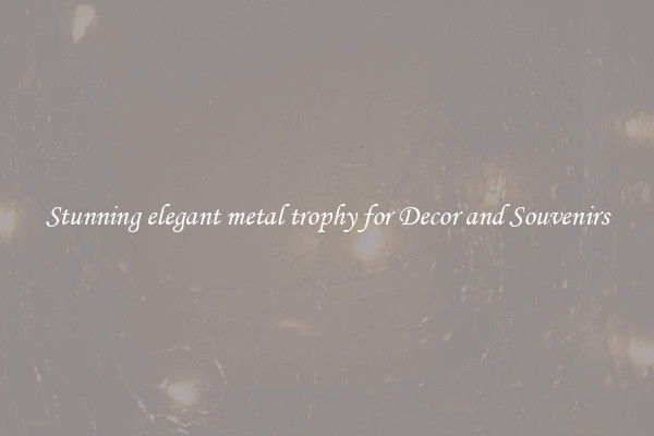 Stunning elegant metal trophy for Decor and Souvenirs
