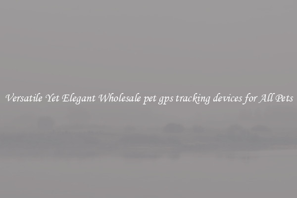 Versatile Yet Elegant Wholesale pet gps tracking devices for All Pets